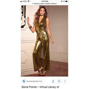 NWT Boston Proper Metallic Jumpsuit Size 2